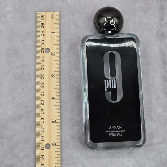 Afnan 9PM 3.4 FL Oz 100 ML Black Gray Clear Empty Collector Glass Bottle Only - Picture 5 of 6